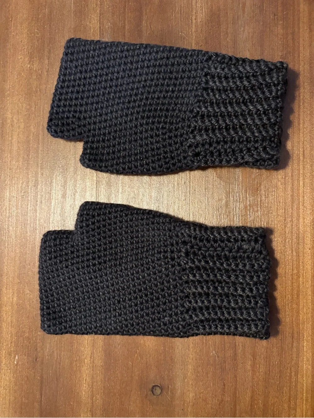 Handmade Charcoal Gray Fingerless Knit Wrist Warmers